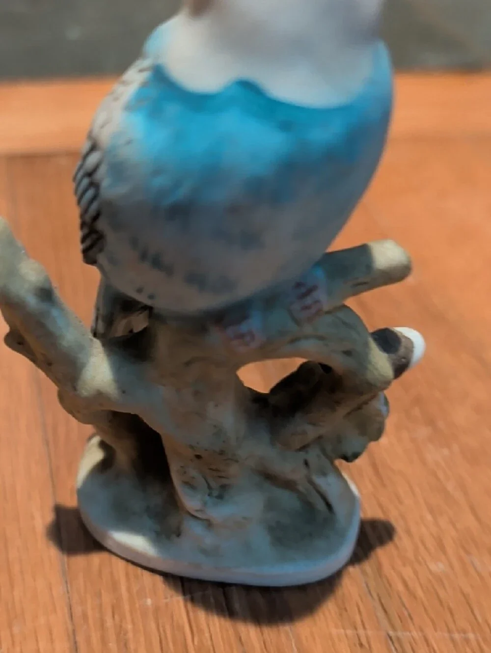 Blue Parakeet Figurine - Decorative Ceramic Bird Nature Home Decor Accents - Picture 7 of 9
